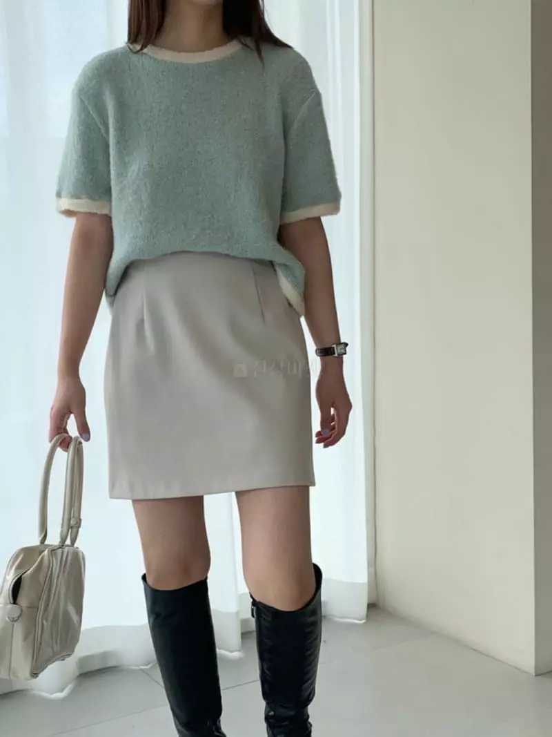 Logon - Korean Women Fashion - #womensfashion - Cotton Candy Knit Tee - 4
