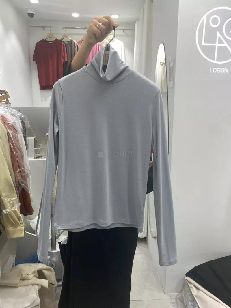 Logon - Korean Women Fashion - #restrostyle - Basic Turtleneck Tee - 7