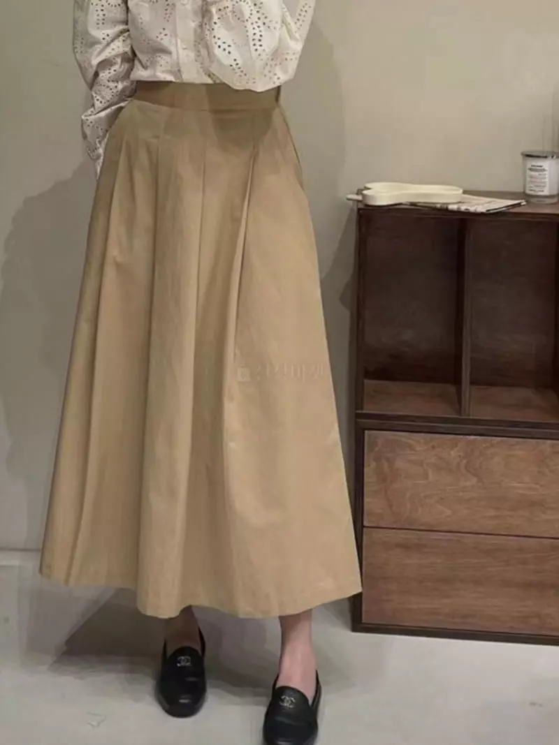 Logon - Korean Women Fashion - #womensfashion - Winkle Cotton Skirt