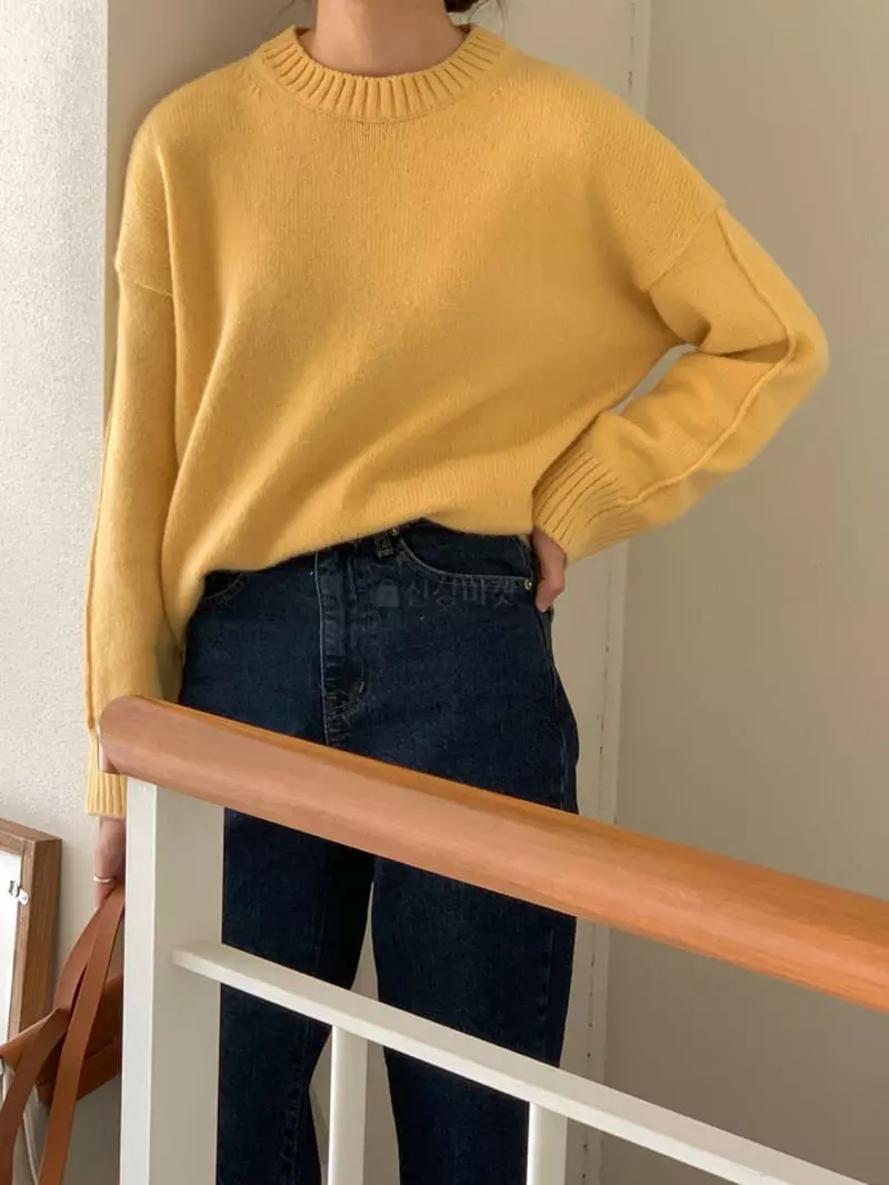 Loringrei - Korean Women Fashion - #momslook - Ford R Knit Tee - 12