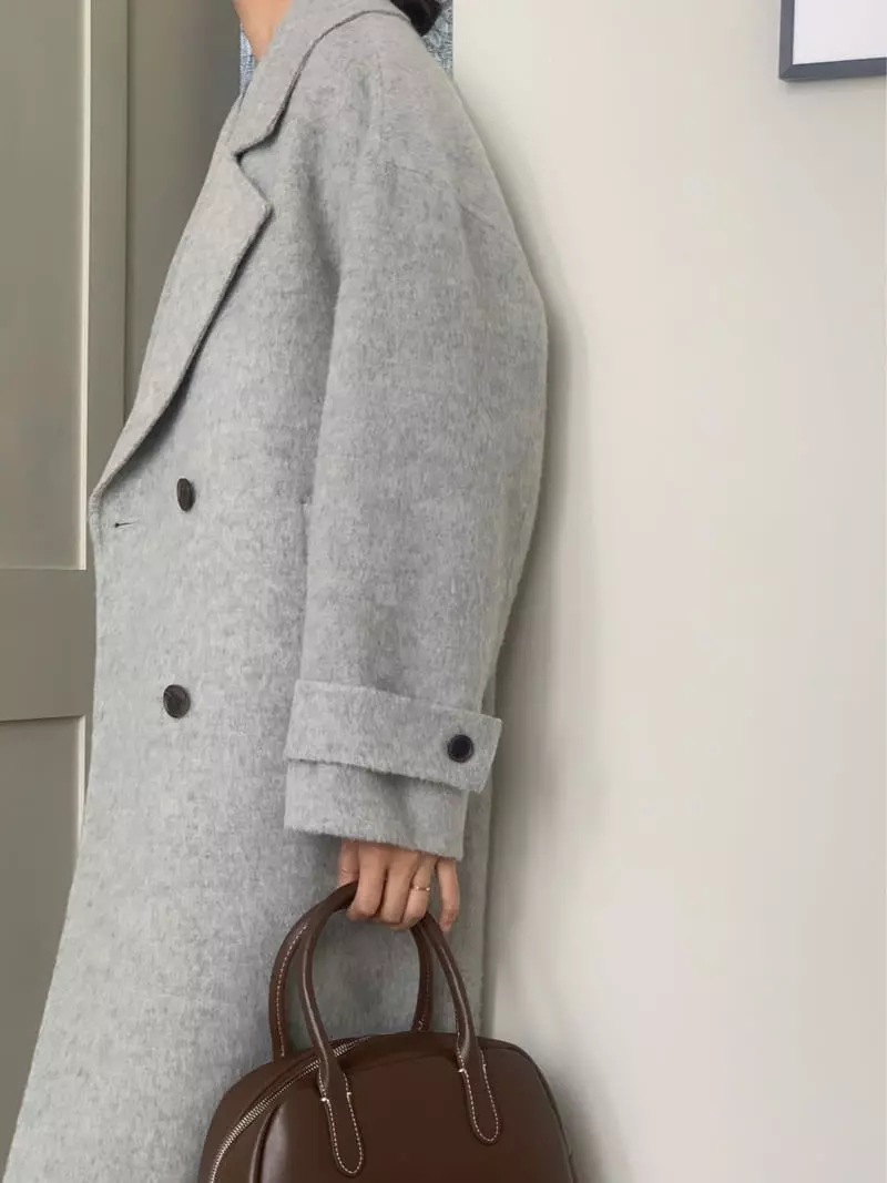 Loringrei - Korean Women Fashion - #vintagekidsstyle - Hand Dubble Coat - 8