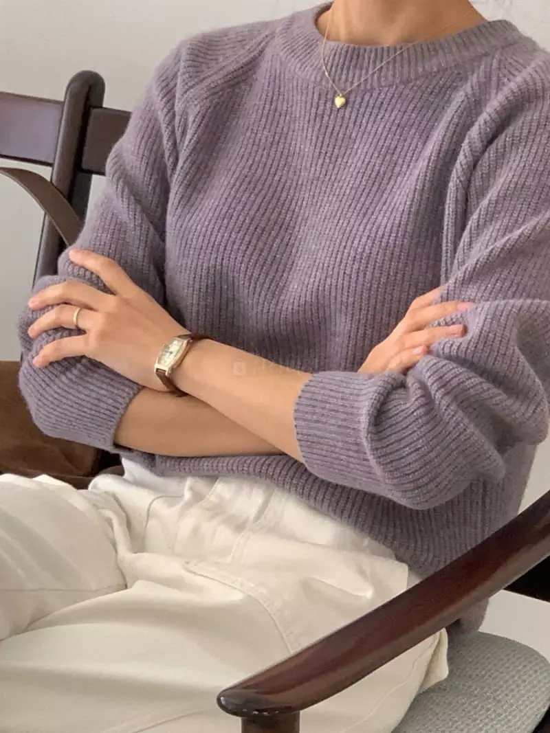 Loringrei - Korean Women Fashion - #womensfashion - R Knit Tee