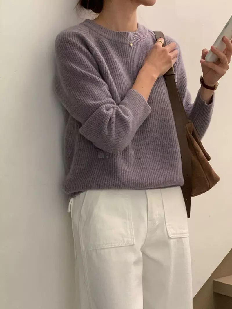 Loringrei - Korean Women Fashion - #womensfashion - R Knit Tee - 11