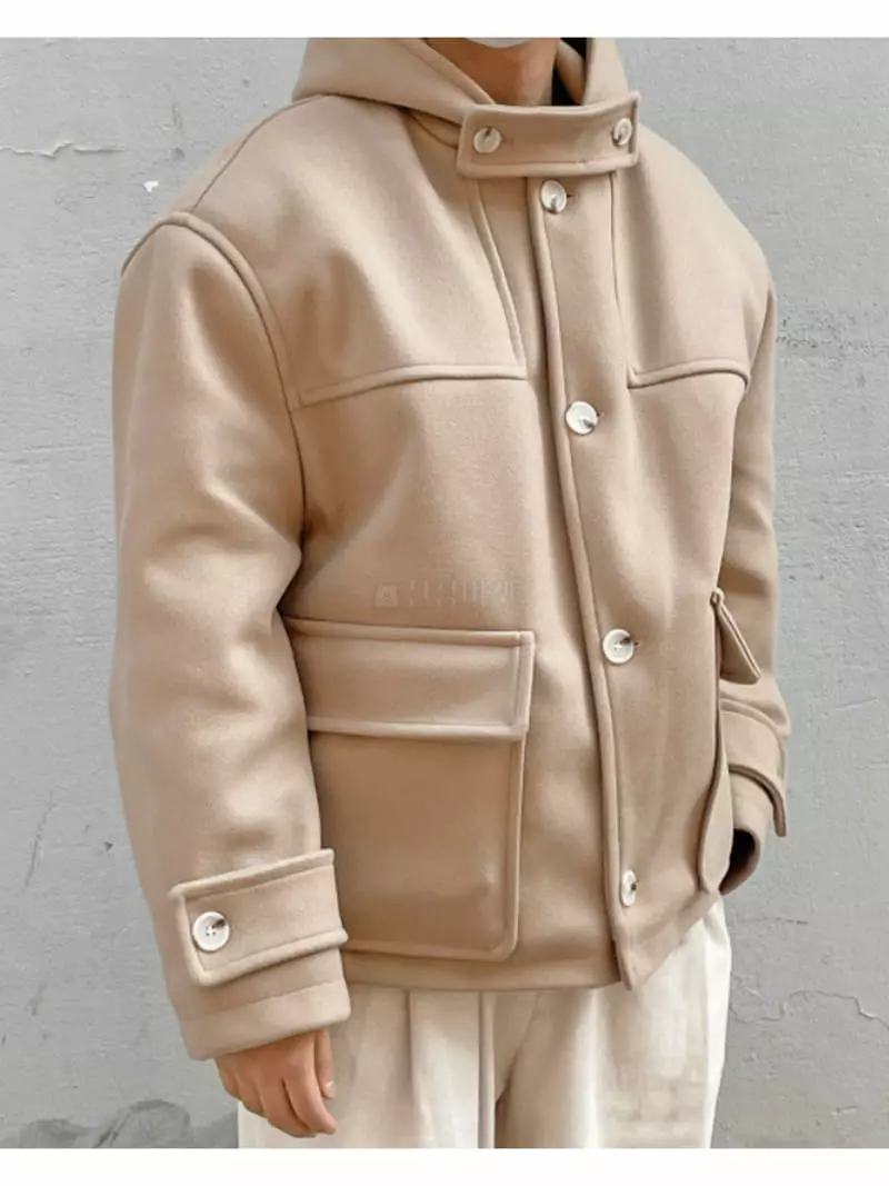 Lous - Korean Women Fashion - #momslook - Hoody Short Coat - 3