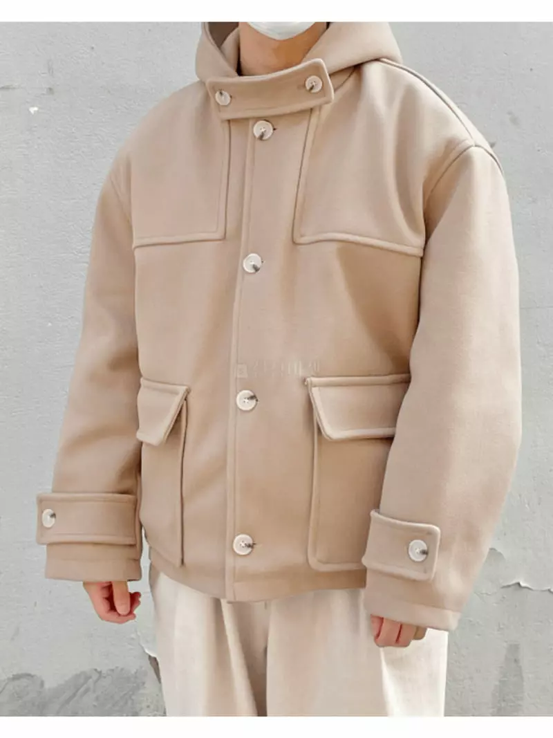 Lous - Korean Women Fashion - #momslook - Hoody Short Coat - 5