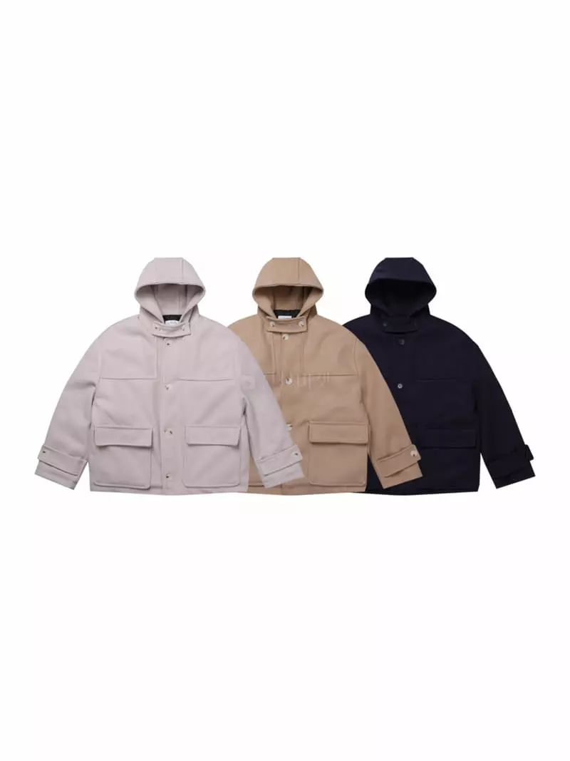 Lous - Korean Women Fashion - #momslook - Short Hoody Knit Coat - 12