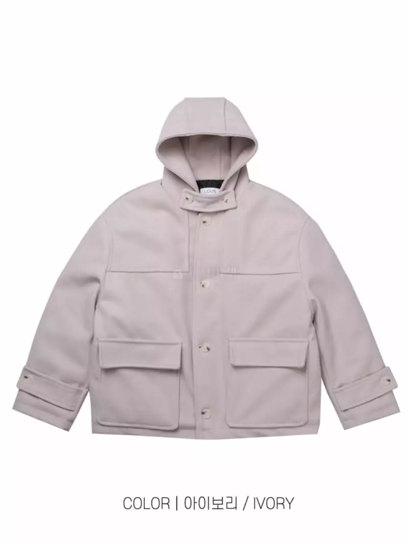 Lous - Korean Women Fashion - #momslook - Short Hoody Knit Coat - 2