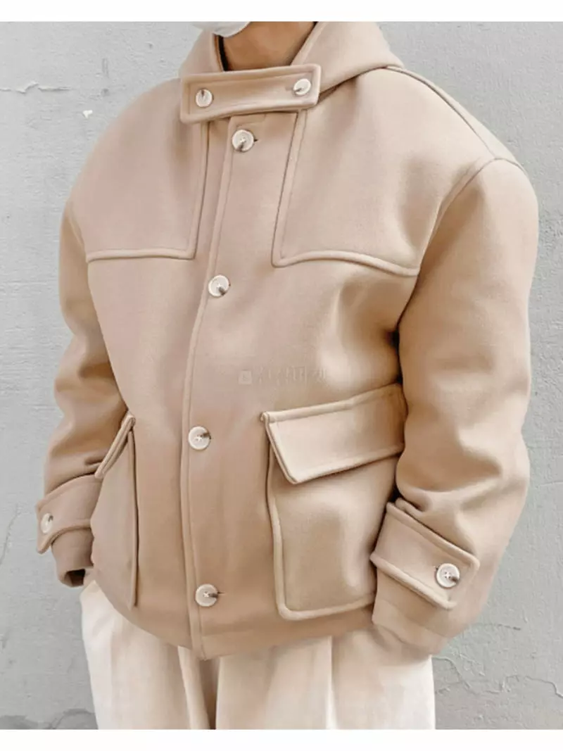 Lous - Korean Women Fashion - #momslook - Hoody Short Coat - 4