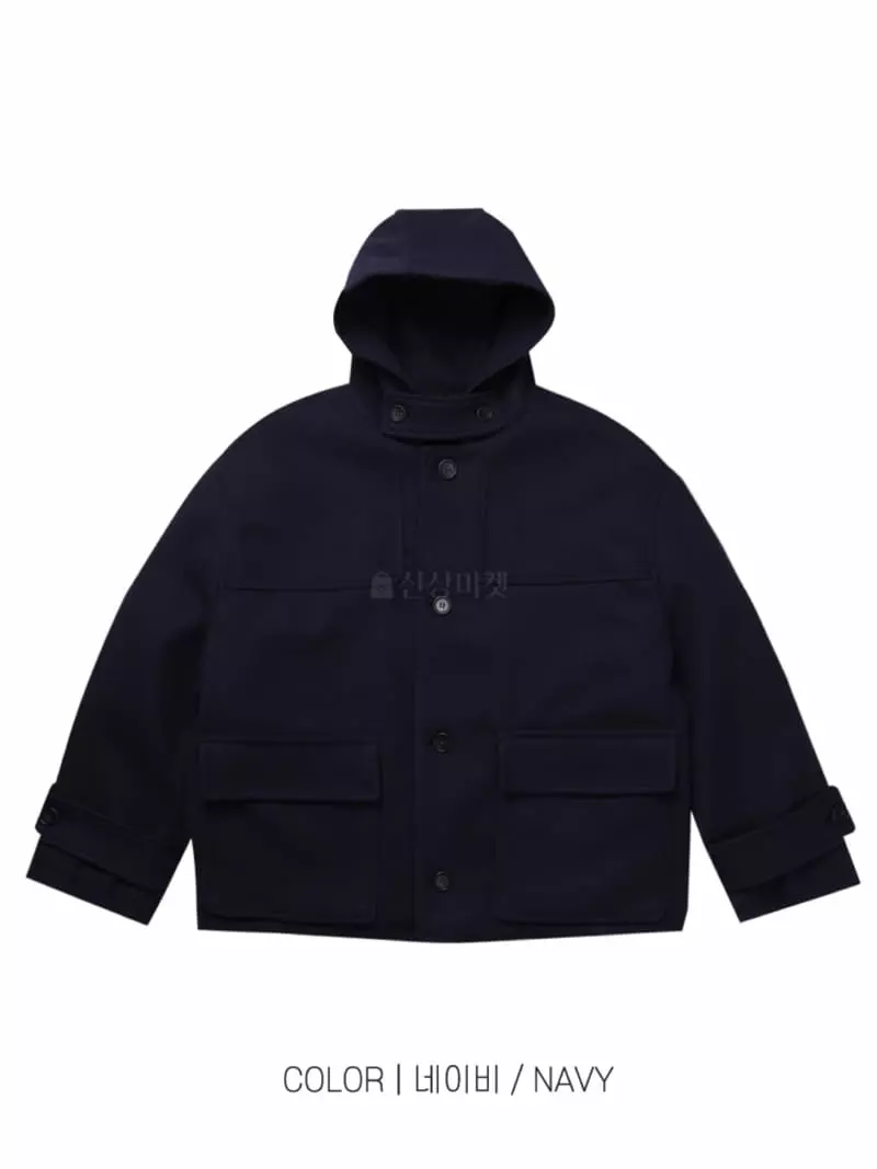 Lous - Korean Women Fashion - #womensfashion - Short Hoody Knit Coat - 3
