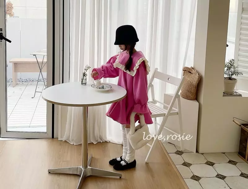 Love Rosie - Korean Children Fashion - #designkidswear - Sailor Frill Collar Fleece Whole One-piece - 8