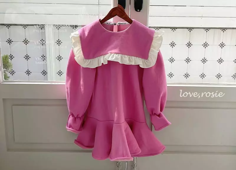 Love Rosie - Korean Children Fashion - #kidsshorts - Sailor Frill Collar Fleece Whole One-piece - 11