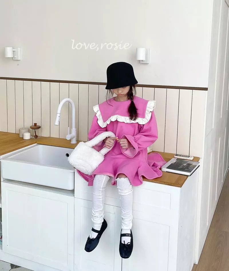 Love Rosie - Korean Children Fashion - #kidsstore - Sailor Frill Collar Fleece Whole One-piece - 12