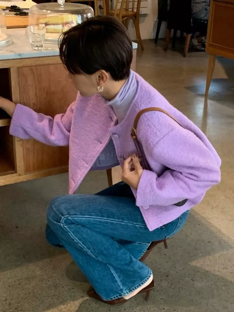 Lovemoment - Korean Women Fashion - #pursuepretty - Terry Crop Jacket - 3
