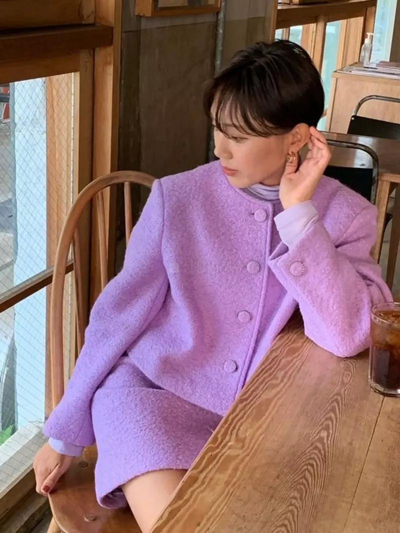 Lovemoment - Korean Women Fashion - #thatsdarling - Terry Crop Jacket - 7