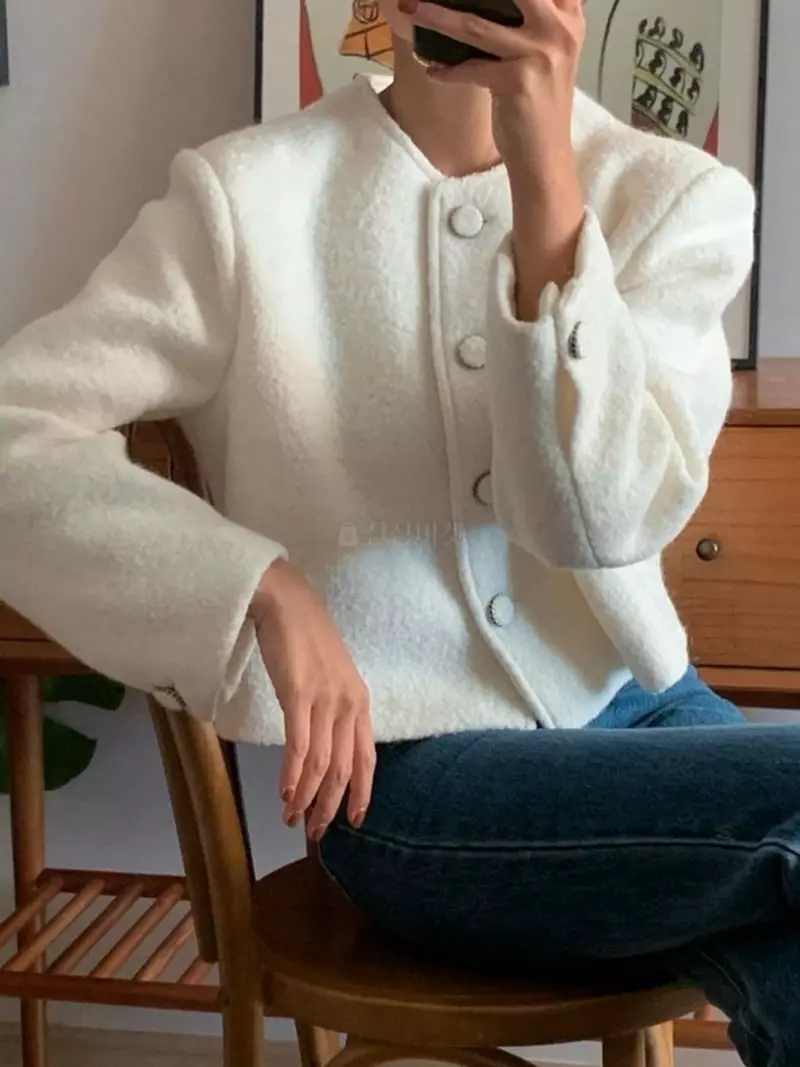 Lovemoment - Korean Women Fashion - #thelittlethings - Terry Crop Jacket - 8