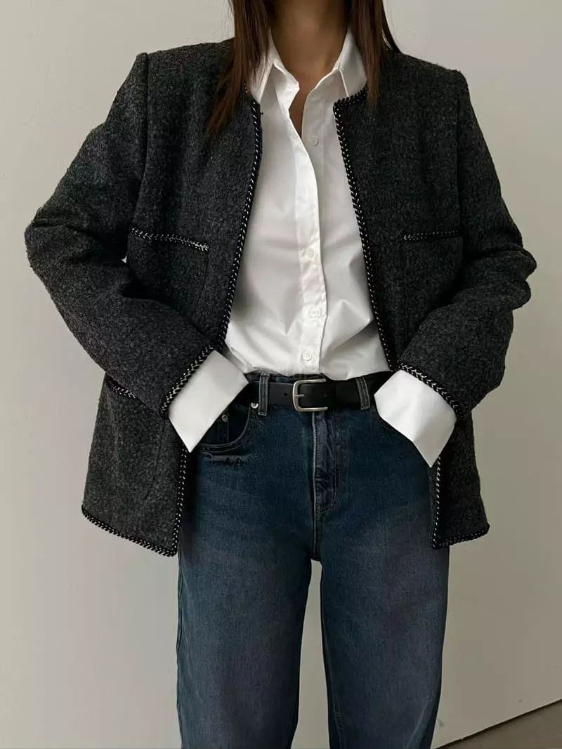 Lowburn - Korean Women Fashion - #momslook - Lingu Quilting Twill Jacket - 7