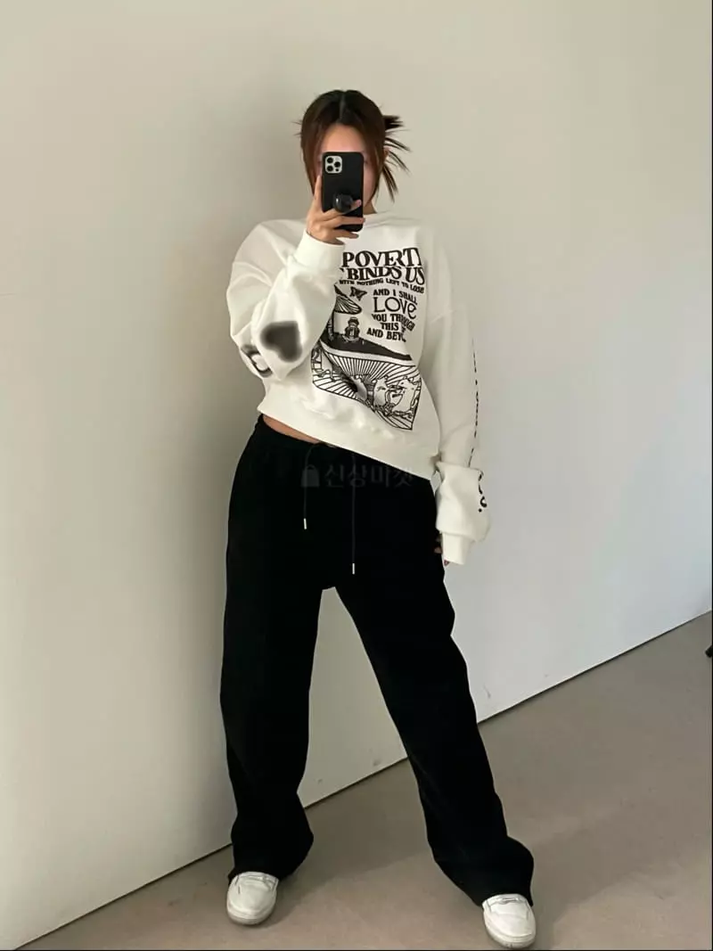 Lowburn - Korean Women Fashion - #restrostyle - Coca Fleece Sweatshirt - 10
