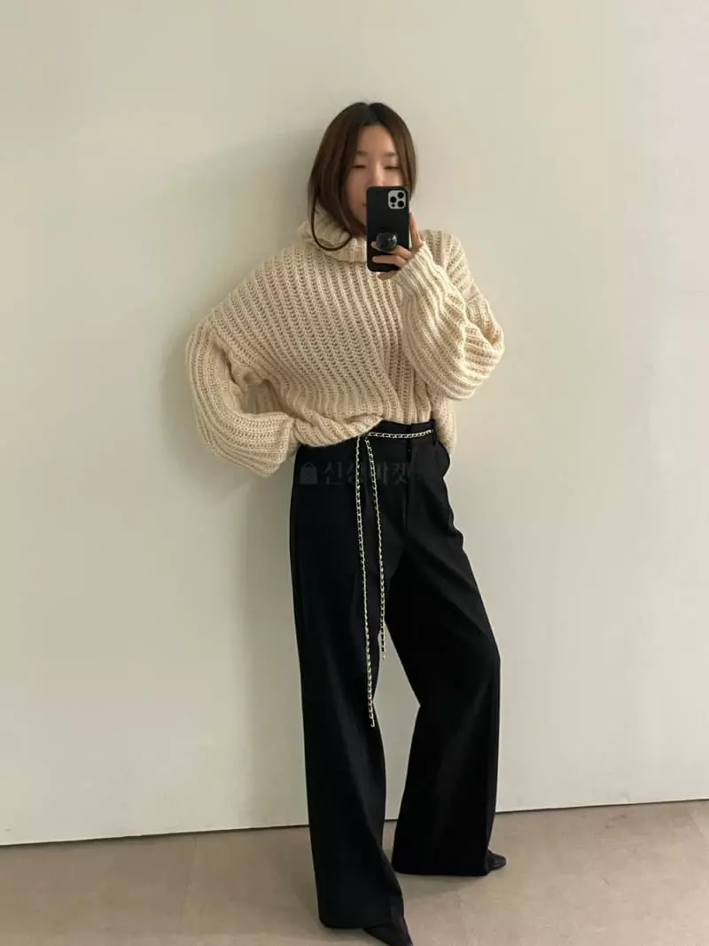 Lowburn - Korean Women Fashion - #womensfashion - Nijou Alpaca Knit Tee - 2