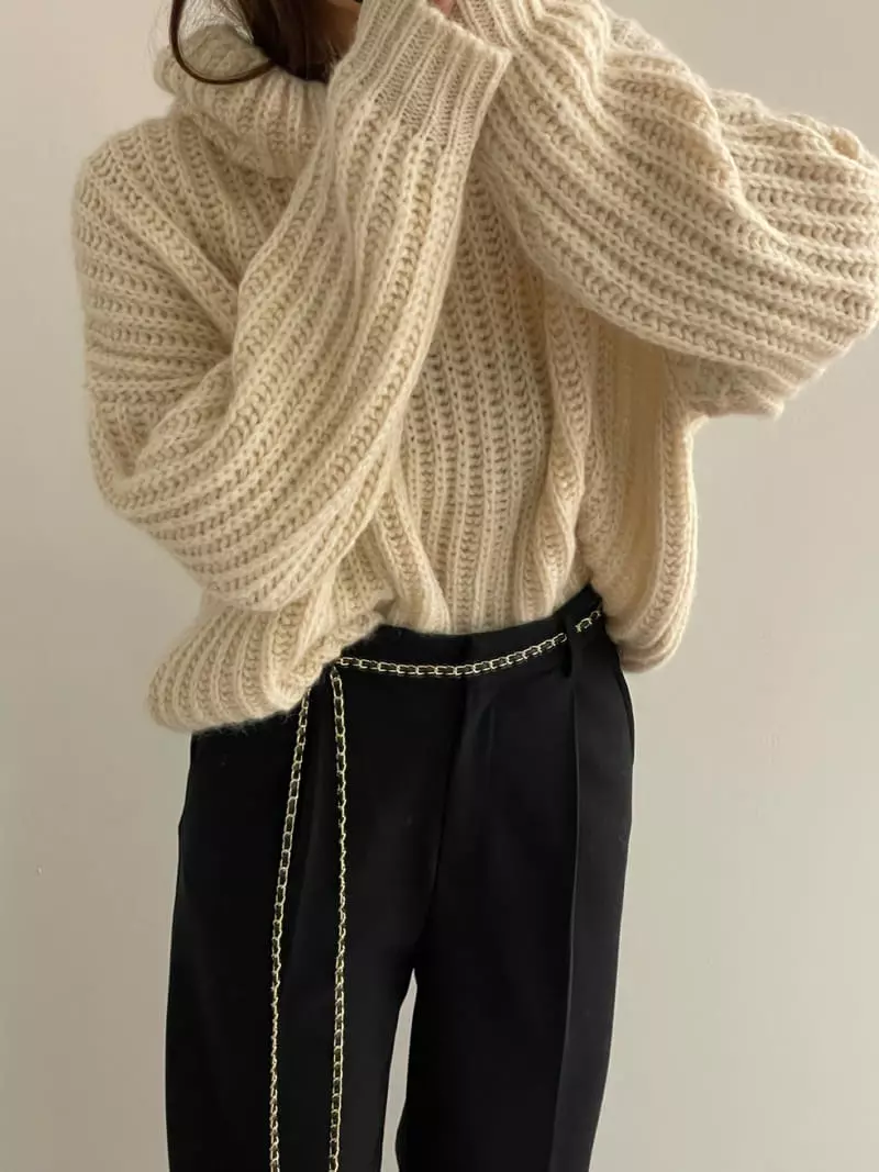 Lowburn - Korean Women Fashion - #womensfashion - Nijou Alpaca Knit Tee - 6