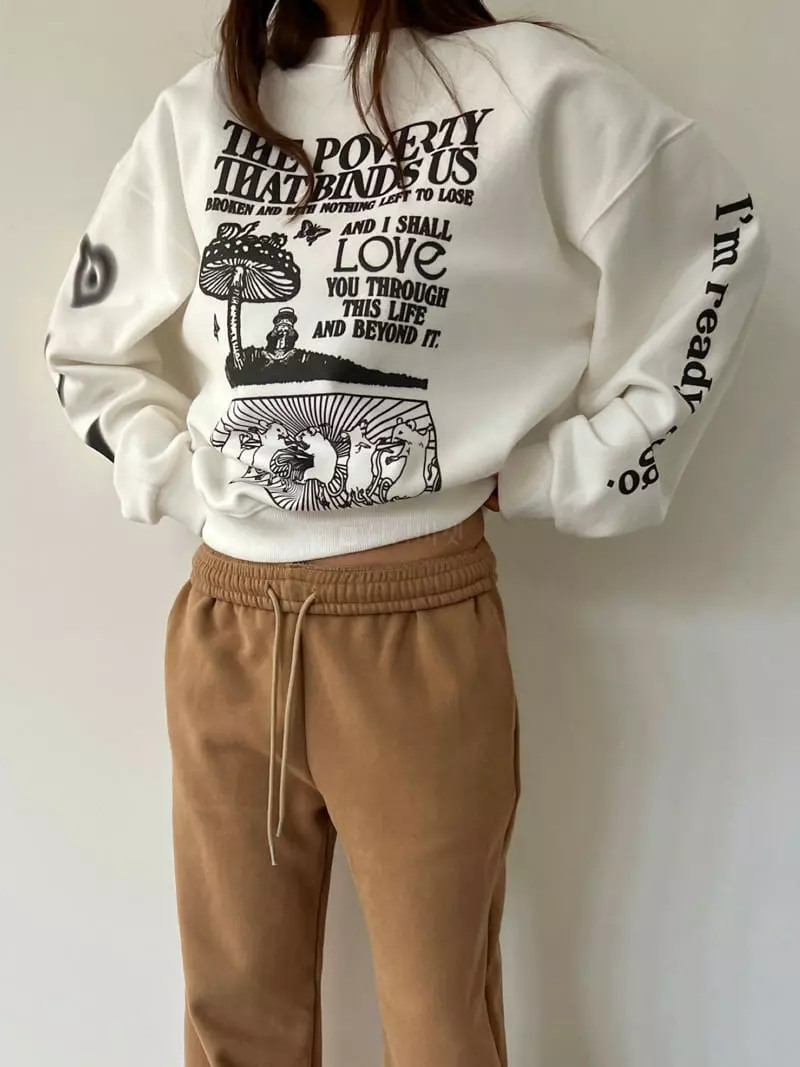 Lowburn - Korean Women Fashion - #womensfashion - Coca Fleece Sweatshirt - 6