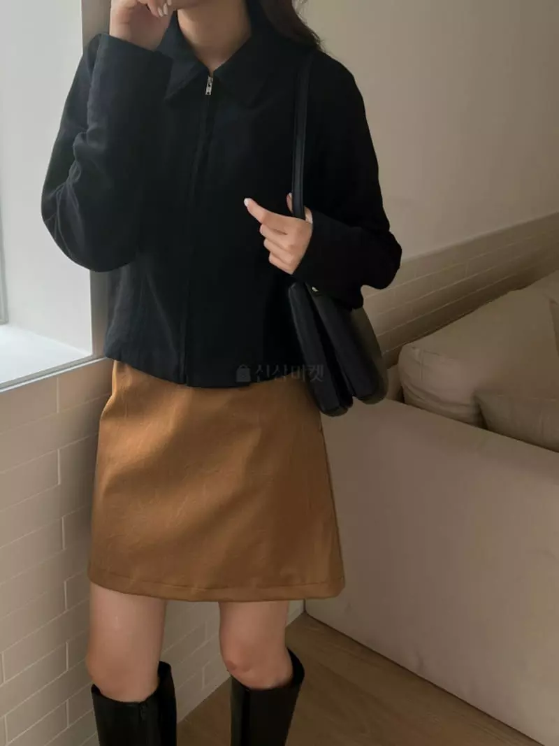 Lowell - Korean Women Fashion - #momslook - Leather Mini Skirt - 5