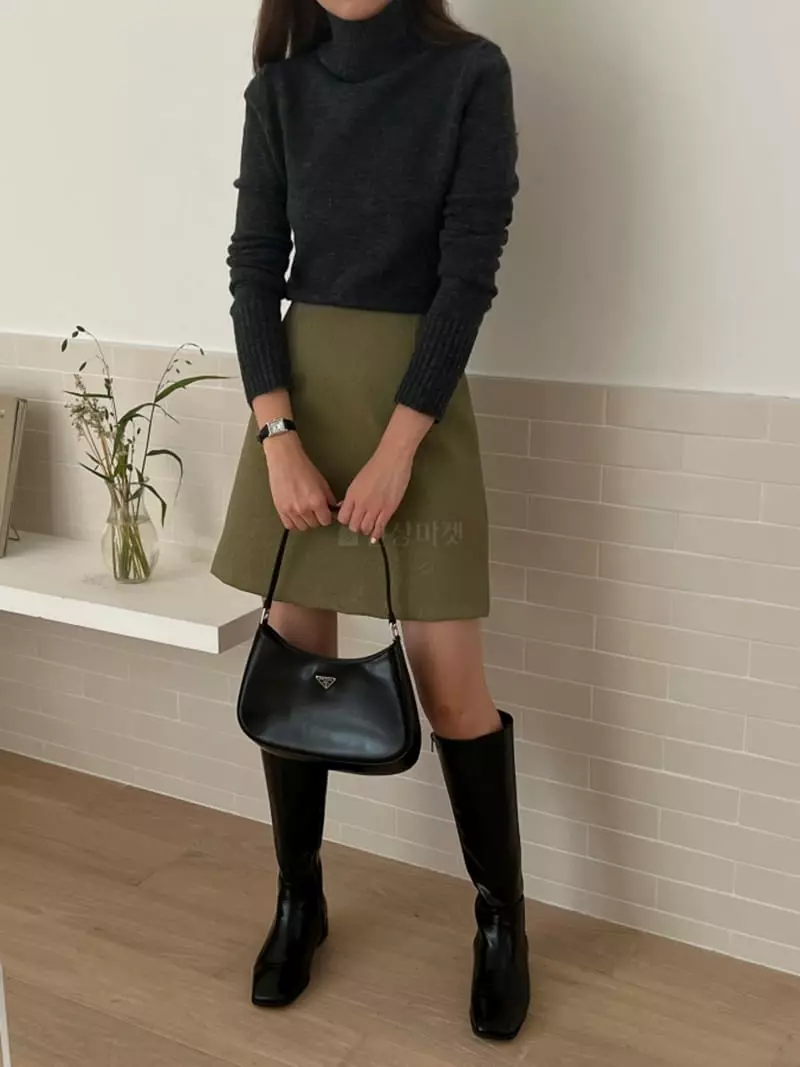 Lowell - Korean Women Fashion - #momslook - Leather Mini Skirt - 7