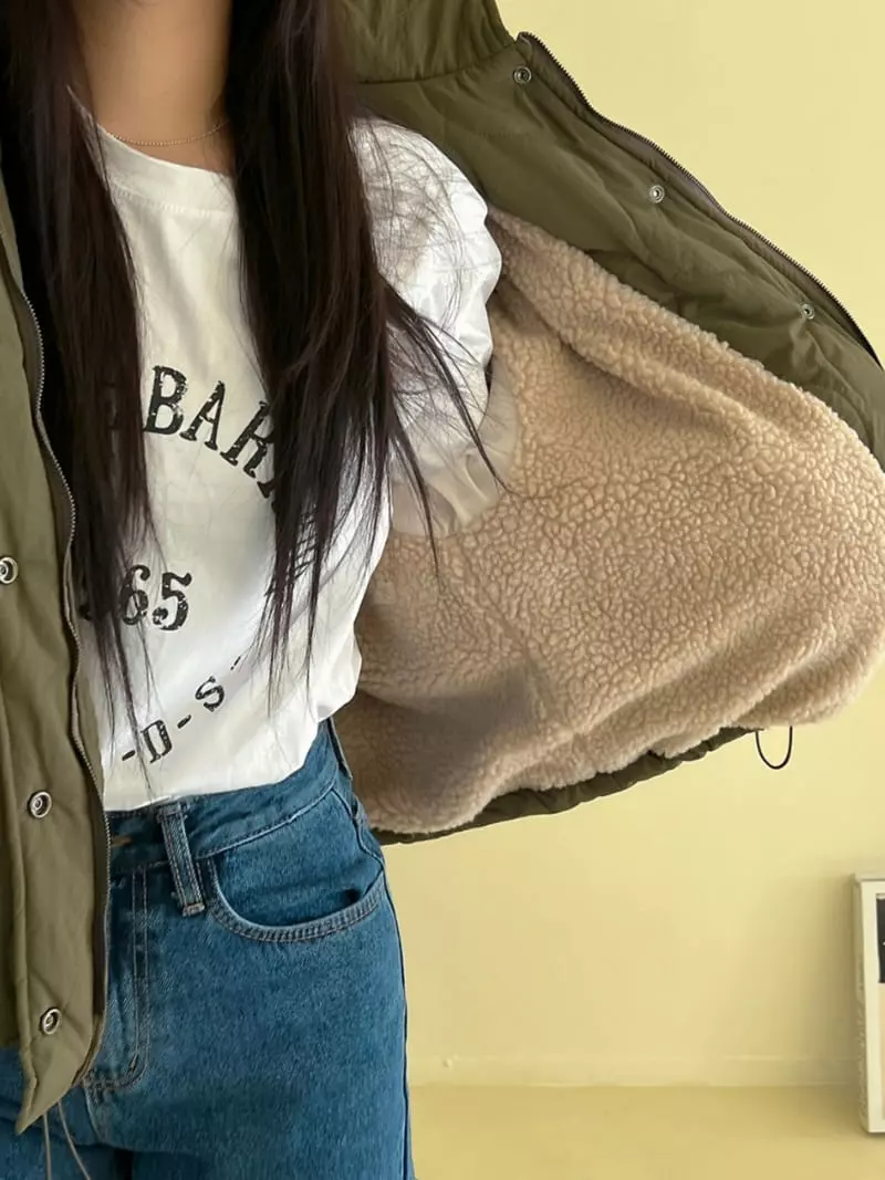 Lowell - Korean Women Fashion - #womensfashion - Logon Pot Padding Jacket - 4