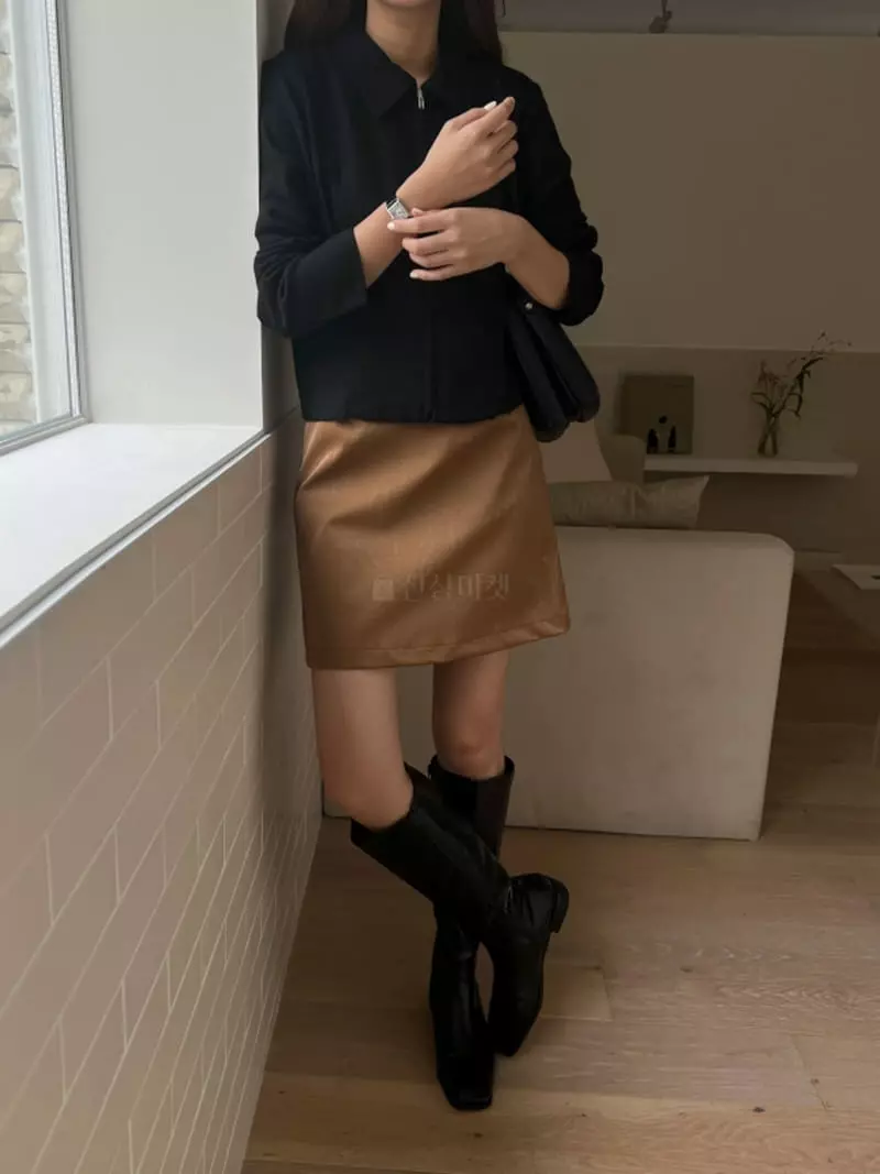 Lowell - Korean Women Fashion - #womensfashion - Leather Mini Skirt - 2