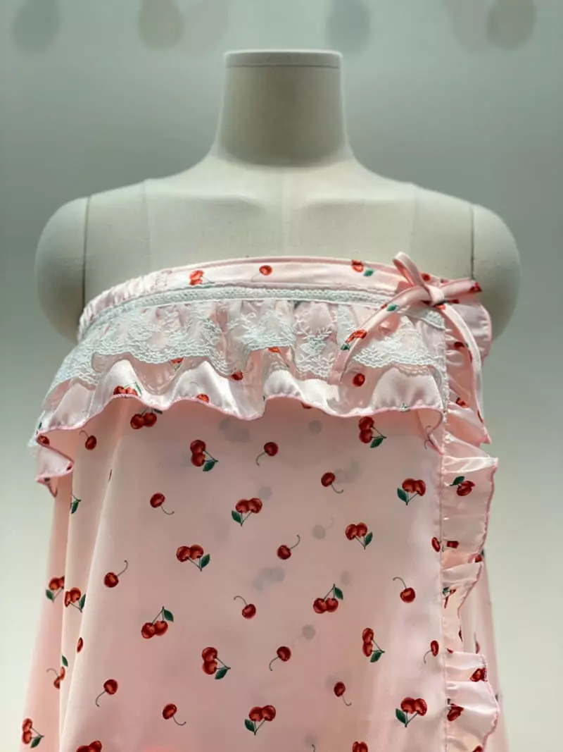 Lunaluz - Korean Women Fashion - #momslook - Glagi Cherry Wrap Gawn - 10