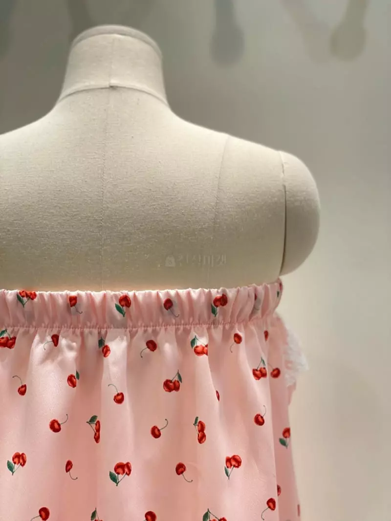 Lunaluz - Korean Women Fashion - #momslook - Glagi Cherry Wrap Gawn - 8