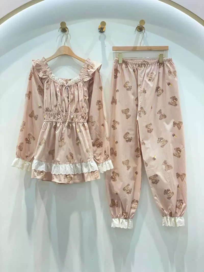 Lunaluz - Korean Women Fashion - #pursuepretty - Jellato Bear Two Piece