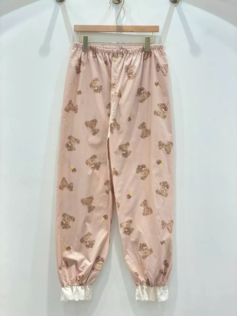 Lunaluz - Korean Women Fashion - #romanticstyle - Jellato Bear Two Piece - 3