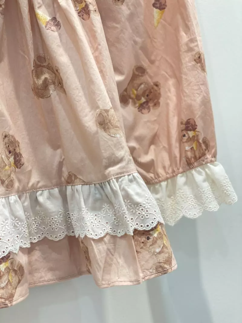 Lunaluz - Korean Women Fashion - #romanticstyle - Jellato Bear Two Piece - 4