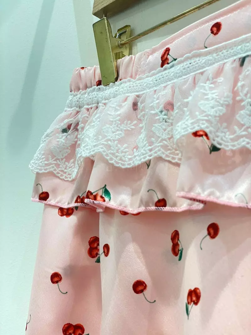 Lunaluz - Korean Women Fashion - #womensfashion - Glagi Cherry Wrap Gawn - 11