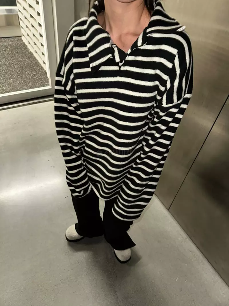 Maint - Korean Women Fashion - #momslook - Fleece Stripes Tee - 7
