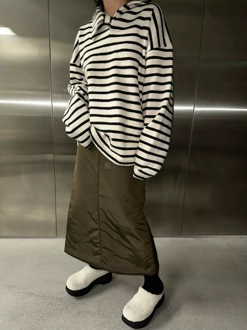 Maint - Korean Women Fashion - #momslook - Fleece Stripes Tee - 4