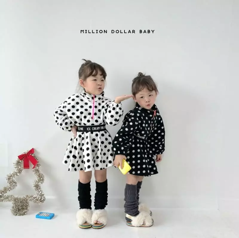 Million Dollar Baby - Korean Children Fashion - #Kfashion4kids - Dot Fleece Banding Skirt - 3