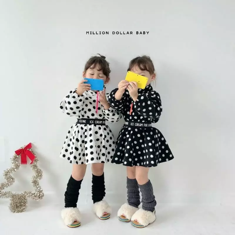 Million Dollar Baby - Korean Children Fashion - #prettylittlegirls - Dot Anorak Sweatshirt - 8