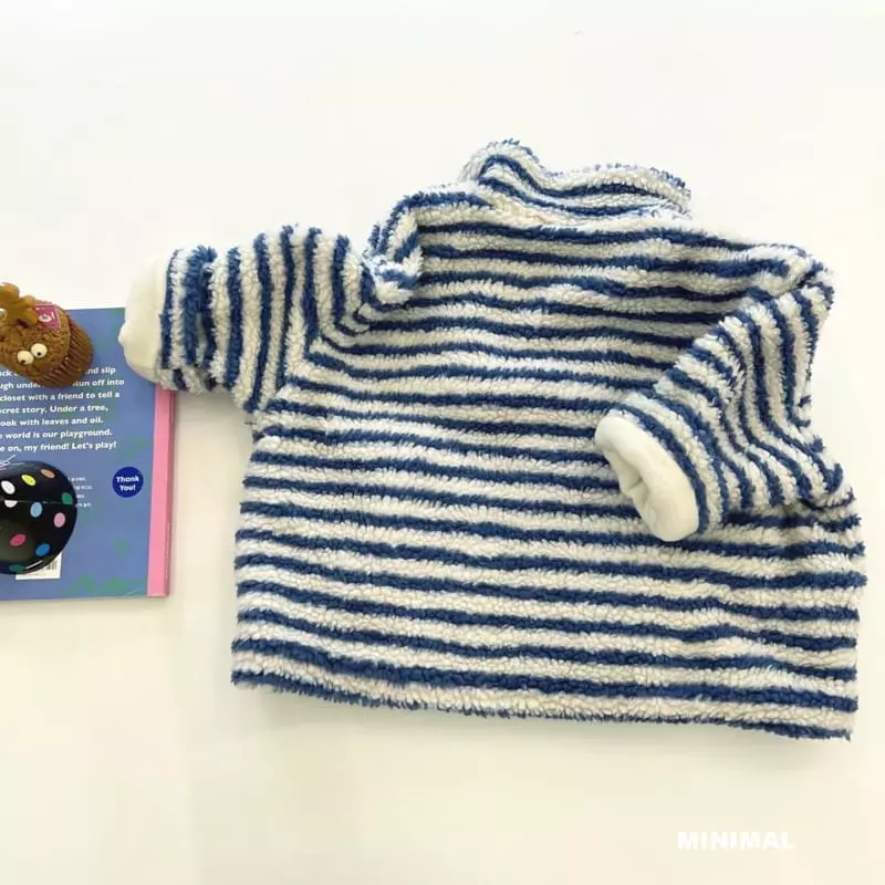 Minimal - Korean Children Fashion - #kidsstore - Stripes Fleece Jacket