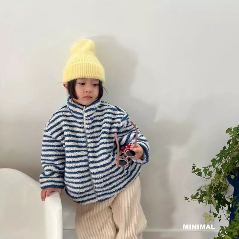 Minimal - Korean Children Fashion - #stylishchildhood - Stripes Fleece Jacket - 10