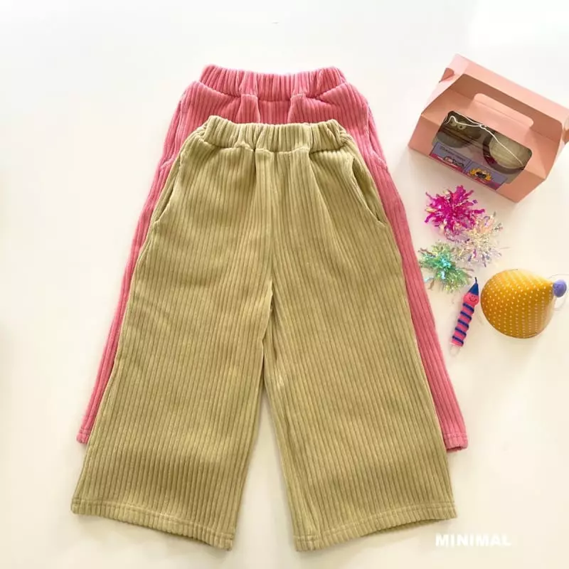 Minimal - Korean Children Fashion - #todddlerfashion - Veloure Rib Pants