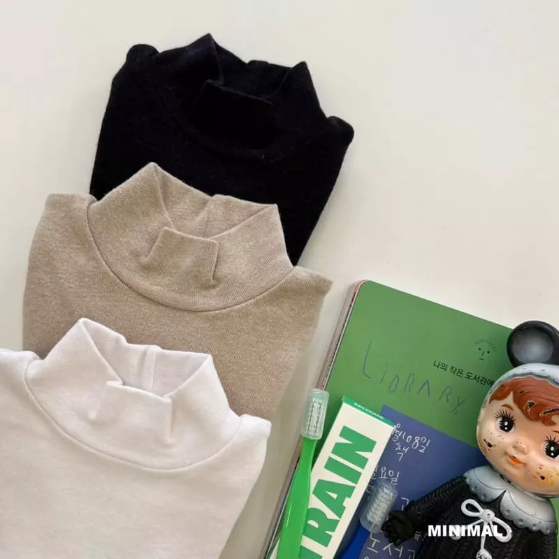Minimal - Korean Children Fashion - #toddlerclothing - Half Turtleneck Tee - 3