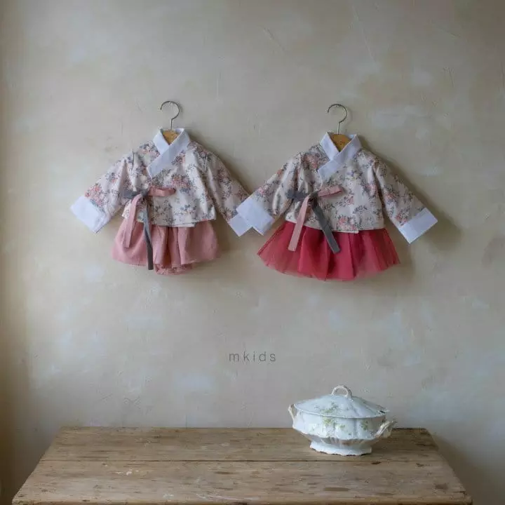 Mkids - Korean Baby Fashion - #babyoutfit - Water Color Romper Set - 2
