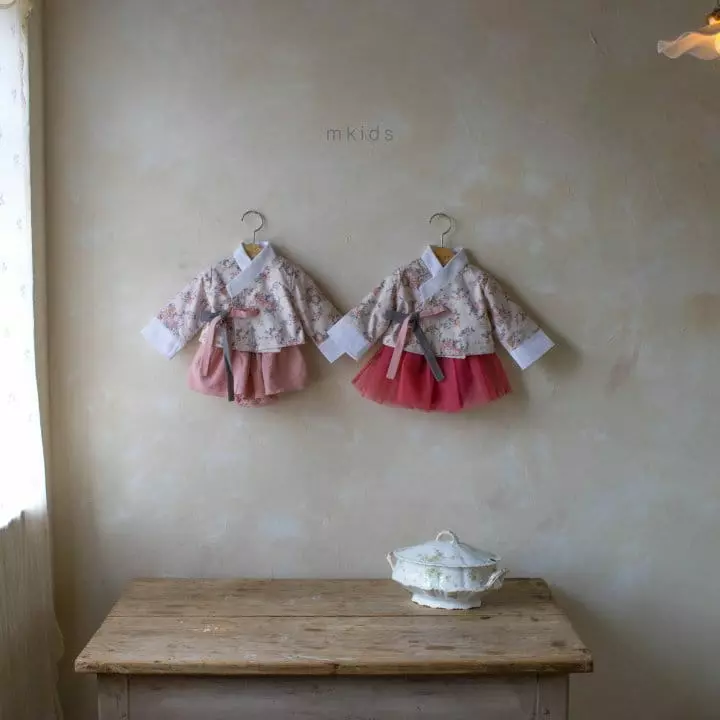 Mkids - Korean Baby Fashion - #babyoutfit - Water Color Romper Set - 4