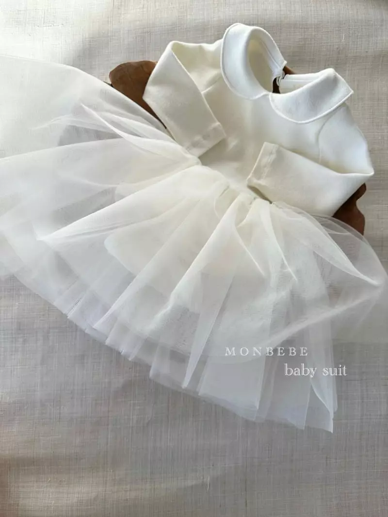 Monbebe - Korean Baby Fashion - #babyclothing - Basic Collar One-piece - 3