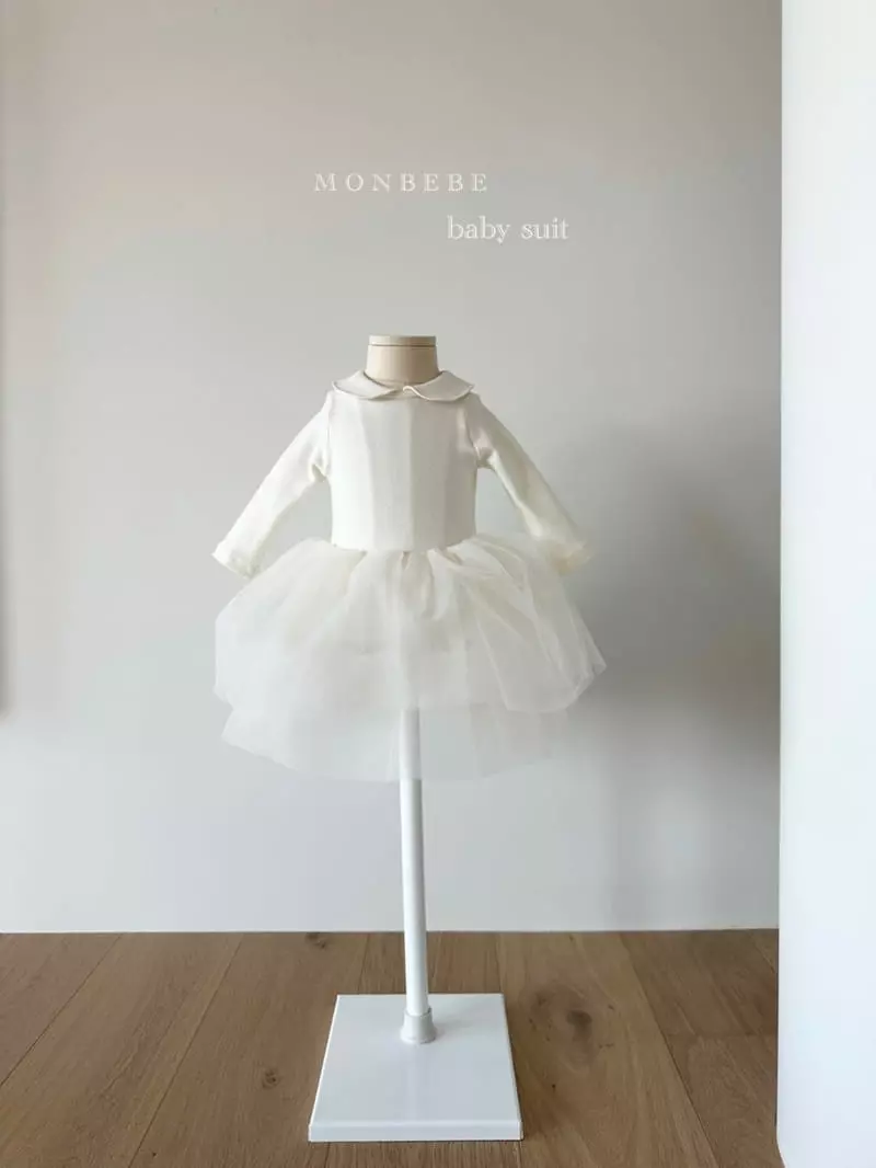 Monbebe - Korean Baby Fashion - #babygirlfashion - Basic Collar One-piece - 6