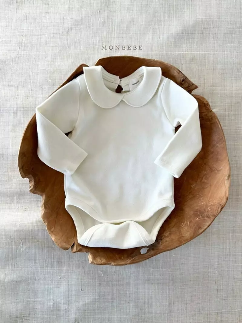 Monbebe - Korean Baby Fashion - #babygirlfashion - Basic Collar Bodysuit - 5