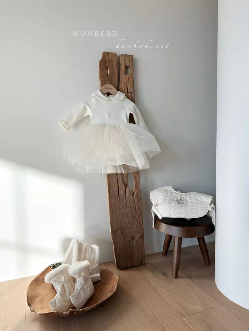 Monbebe - Korean Baby Fashion - #babyootd - Basic Collar One-piece - 9