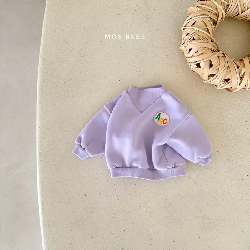 Mos Bebe - Korean Baby Fashion - #onlinebabyshop - Abc Half Turtleneck Sweatshirt - 4