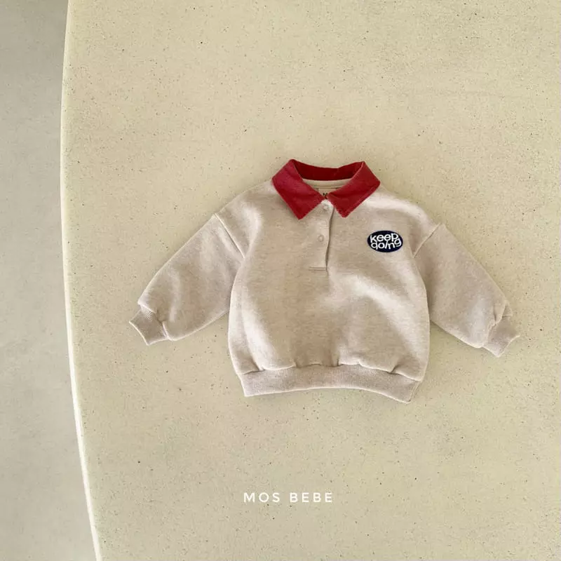 Mos Bebe - Korean Baby Fashion - #babyboutique - Going Collar Sweatshirt - 3